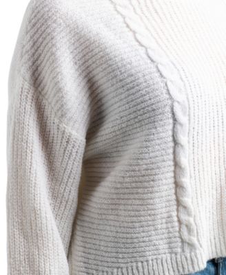 Women's Crew Neck Cropped Sweater