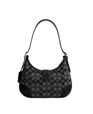 Hamptons Crystal Signature Jacquard Hobo Bag