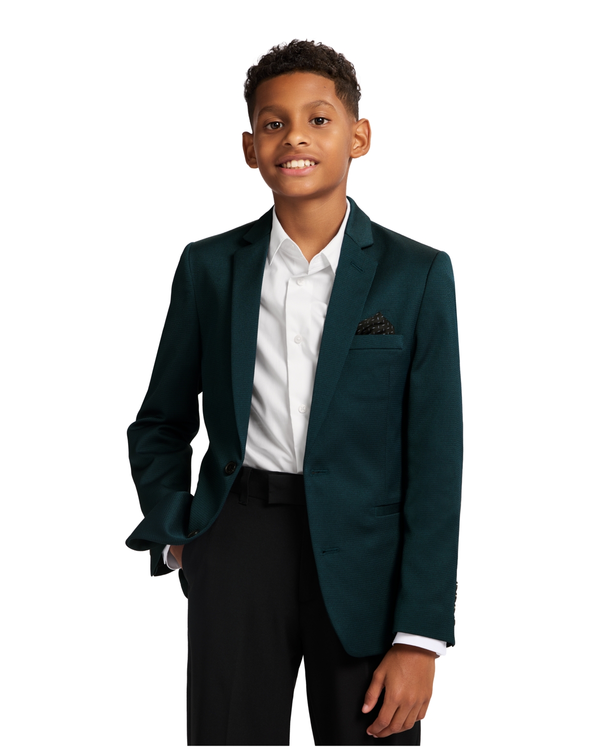 Calvin Klein Boys 8-20 Stretch Mini Texture Sport Coat