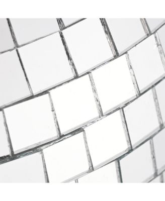 4PCS 7" Small Disco Ball Mirror Mini Hanging Decor for 70s 80s Party Events Wedding DJ Dance Club Stage Lighting Silver