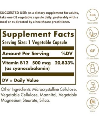 Vitamin B12 ,500 mcg ,250 V Caps