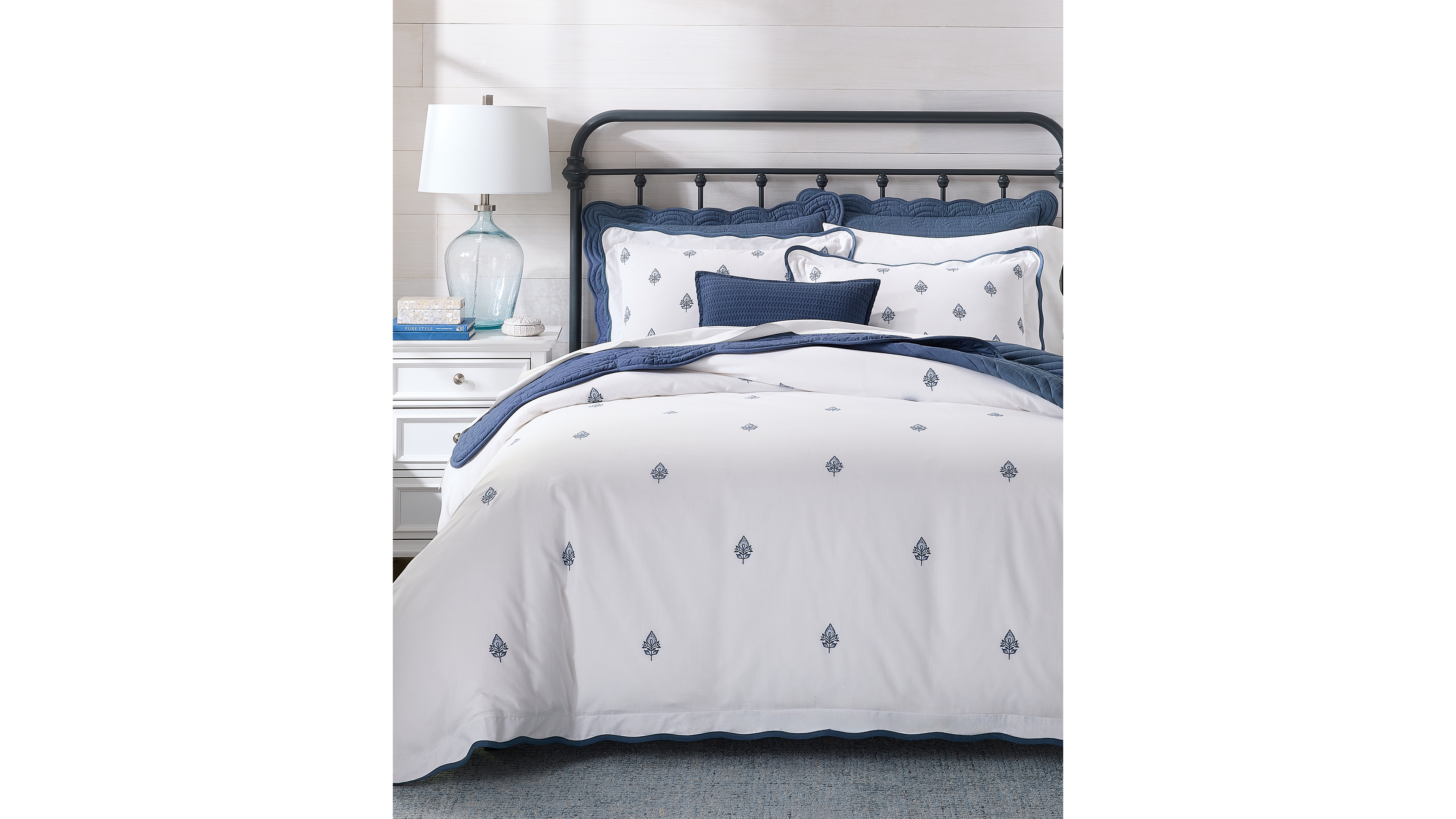 Charter Club Irving Embroidery 3-Pc. Duvet Set, Full/Queen, Macy's Exclusive