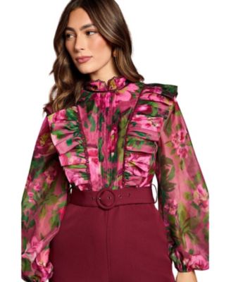 Women's Organza Blouse Jumpsuit