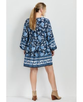 Women's Livvy Boho Border Print Mini Dress