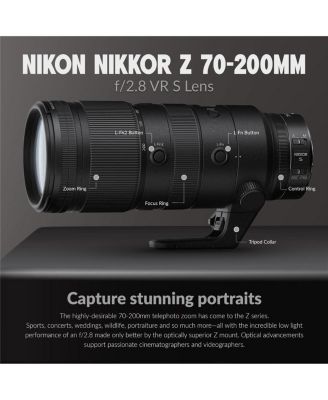 Z 6II Mirrorless Camera with f/2.8 VR S Lens,R2 TTL On-Camera Round Flash, Lithium-Ion Battery Pack,Filter Kit with UV,Glass Screen Protector