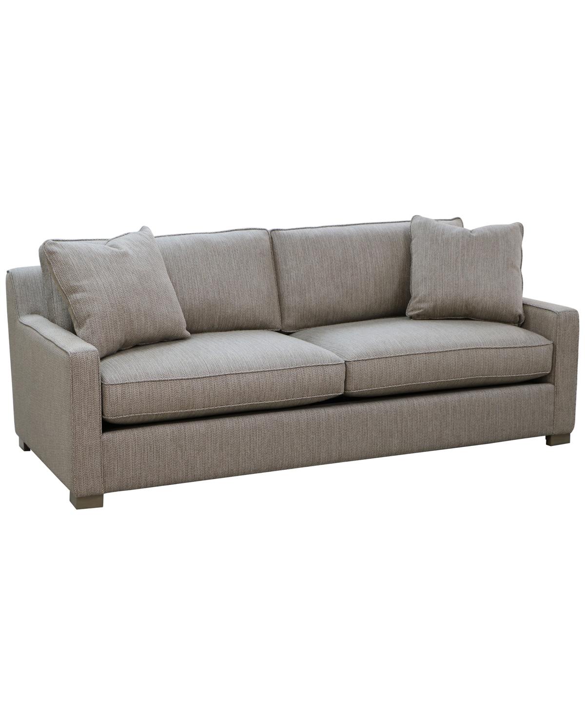 Macy's Stacia 87" Fabric Fully Padded Sofa In Brown