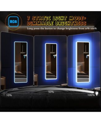 RGB LED Full-Length Mirror with Adjustable Ambient Light