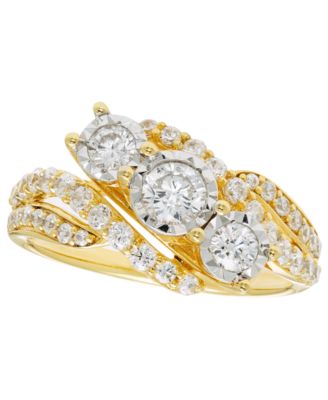 Diamond Ring (1 ct. t.w.) in 10k White Gold (also in 10k Yellow Gold)