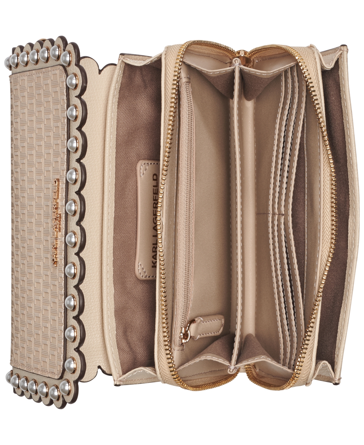 Karl Lagerfeld Lourdes Small Crossbody Bag In Brown