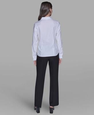 Women's Cinched Waist Collared Top