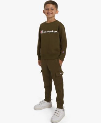 Boys' 4-7 Crewneck T-Shirt and Pants, 2-Piece Set
