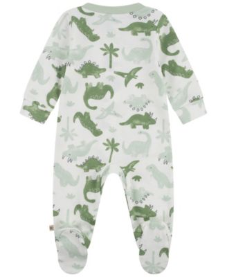 Baby Boys' Printed Full-Zip Footed Long-Sleeve Coverall