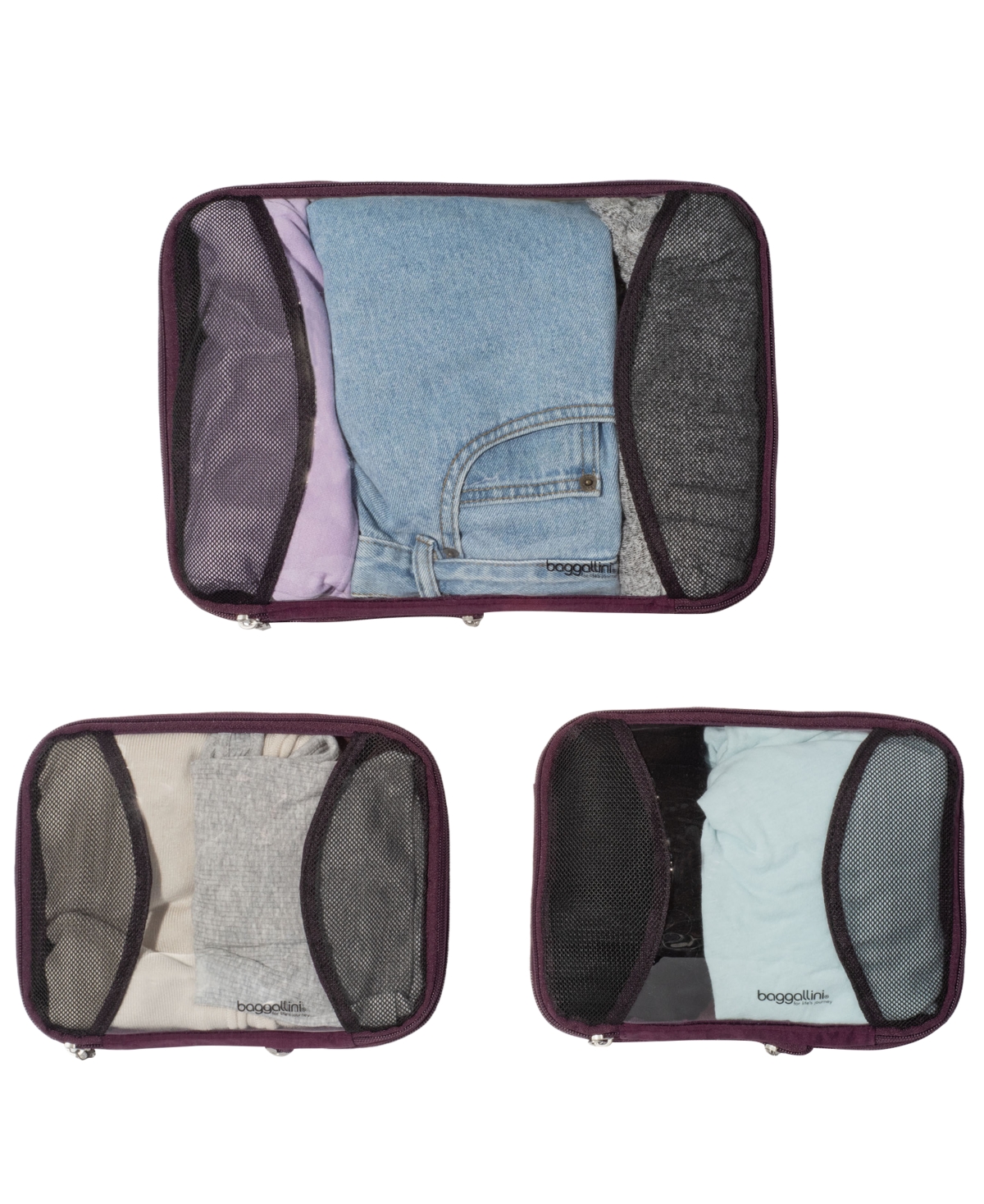 Baggallini Compression Cube 3-piece Set In Multi