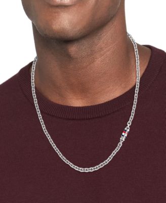 Men's Silver-Tone Stainless Steel Necklace