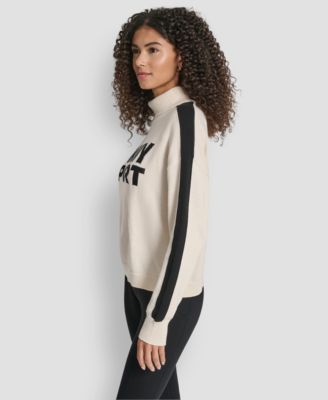 Women's Long-Sleeve Jacquard Logo Sweater