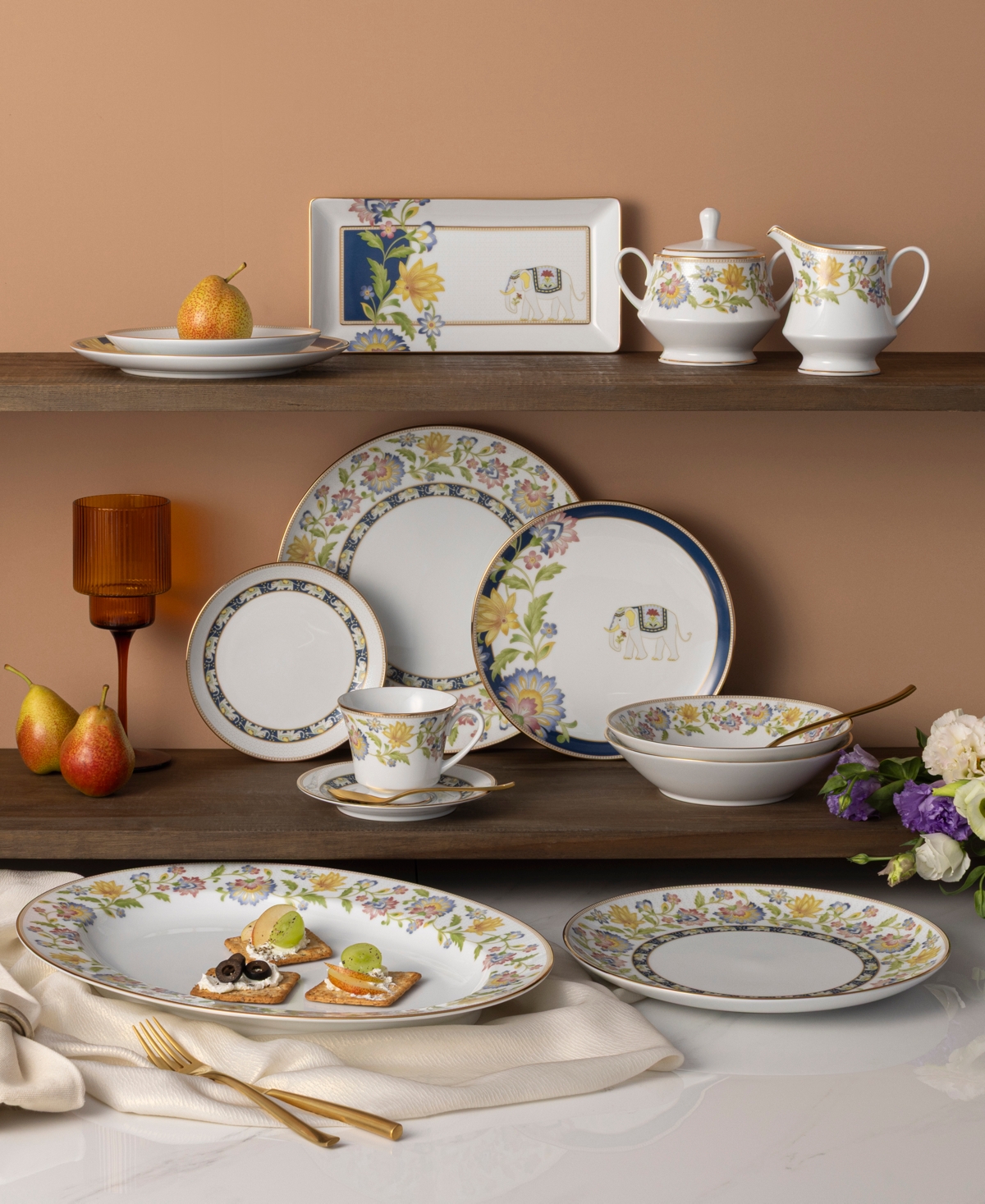 Noritake Tusker Garden Cups, Set Of 4