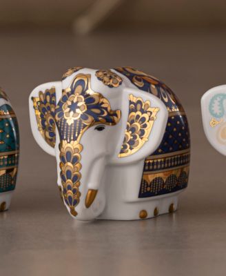 Bejeweled Gold-Tone Accents Elephant Figurine