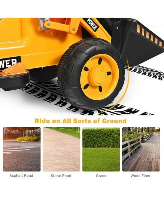 Kids Ride On Excavator Digger 6V Battery Powered Tractor