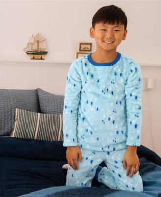 Kids Long Sleeve Plush Fleece Pajama Set