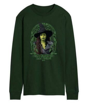 AIRWAVES - Men's Wicked Part 2 Art Noveau Frame Elphaba Graphic Printed Long-Sleeve T-Shirt