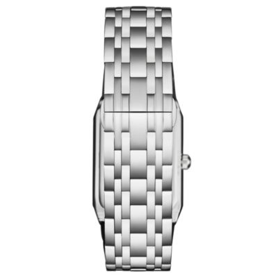 4084 Modern Rectangular Bracelet Watch – Sunray Dial, Date Display, Slim Stainless Design