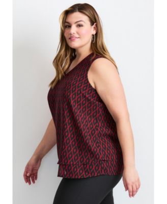 Women's Tops & Tees Sleeveless Double Layer Swing Tank