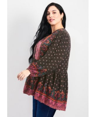 Women's Cara Blouson Peasant Blouse