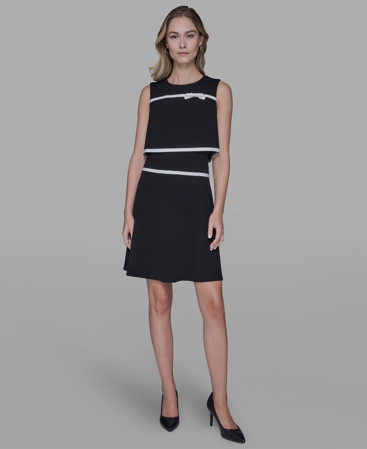 Karl Lagerfeld Women's Crewneck Dress In Multi