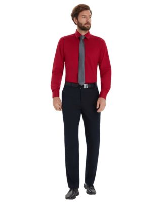 Men's Solid Slim-Fit Dress Shirt