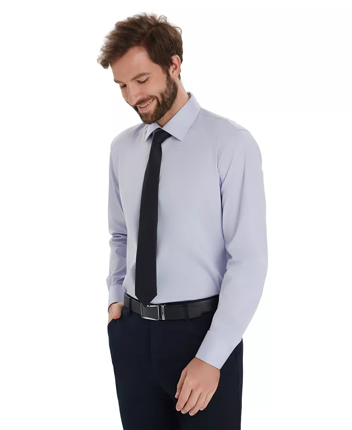 Men's Solid Slim-Fit Dress Shirt - thumbnail 4