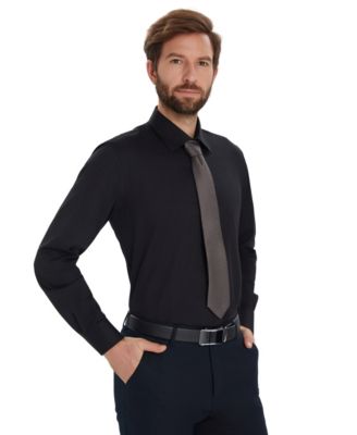Men's Solid Slim-Fit Dress Shirt