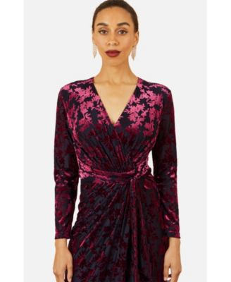 Women's Dresses Velour Stretch Midi Dress