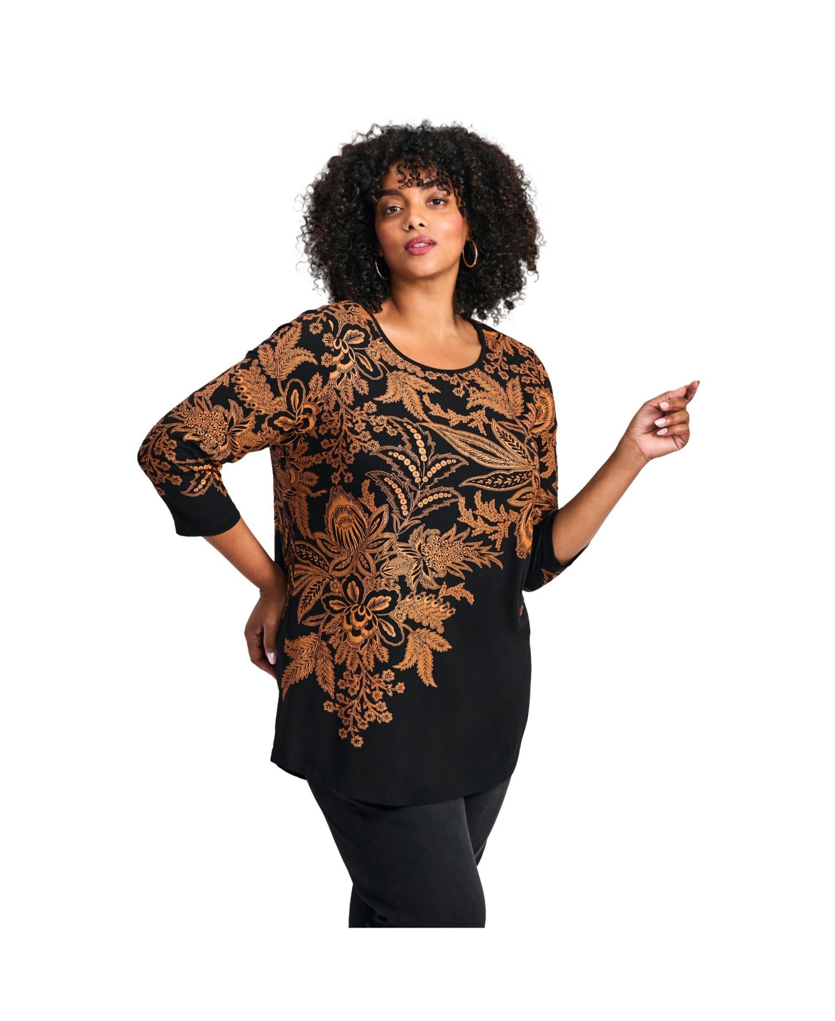 Avenue Women's Millie 3/4 Sleeve Top