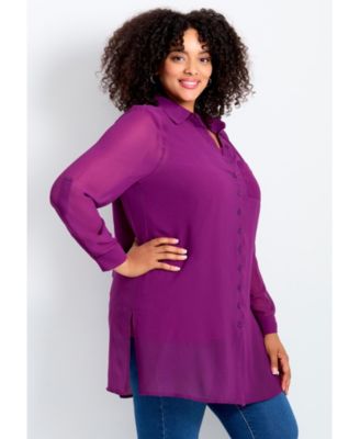 Women's Convertible Button Down Tunic