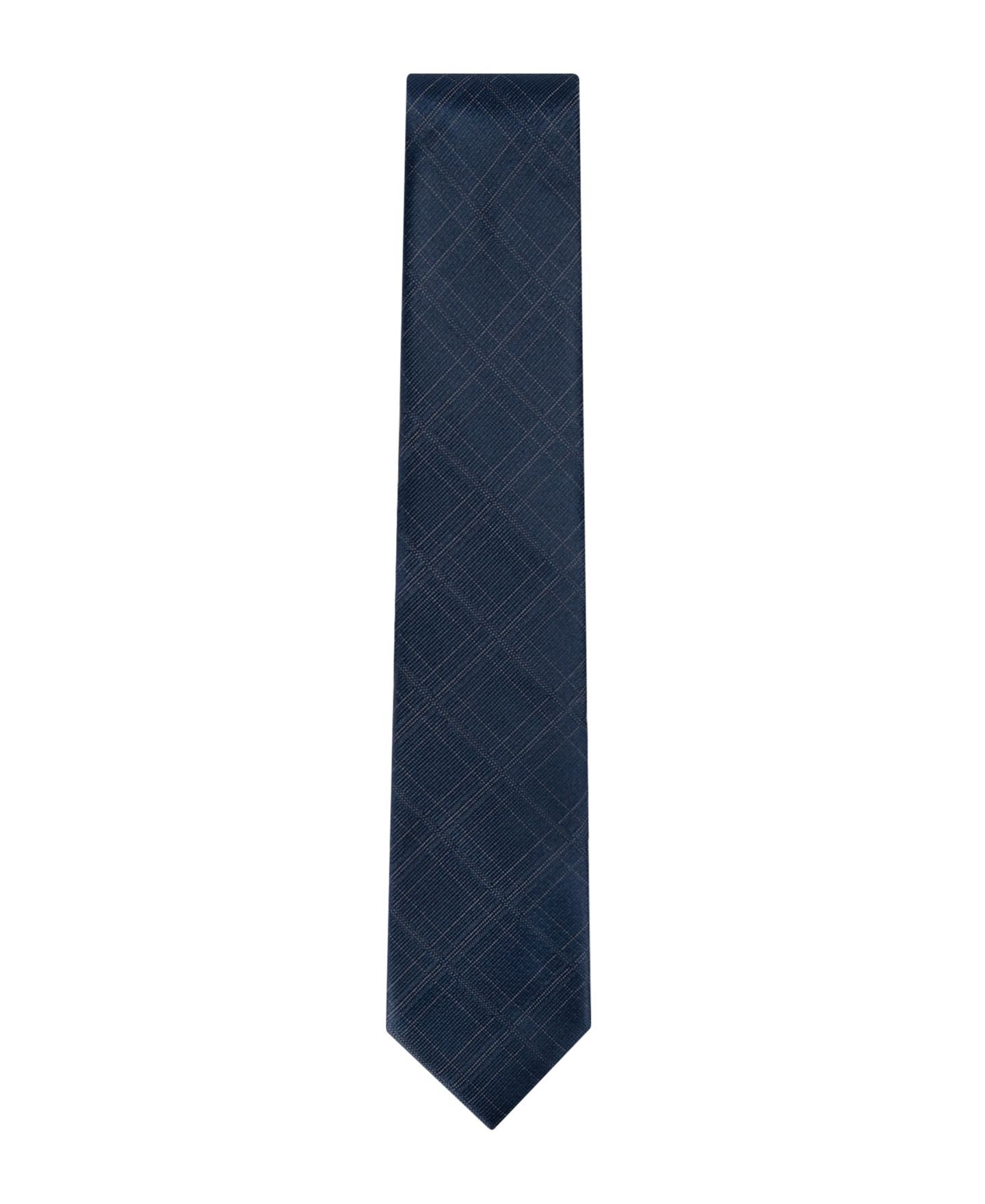 Мужской галстук Calvin Klein Everett Plaid Tie, цвет: Тёмно-синий — фото 2