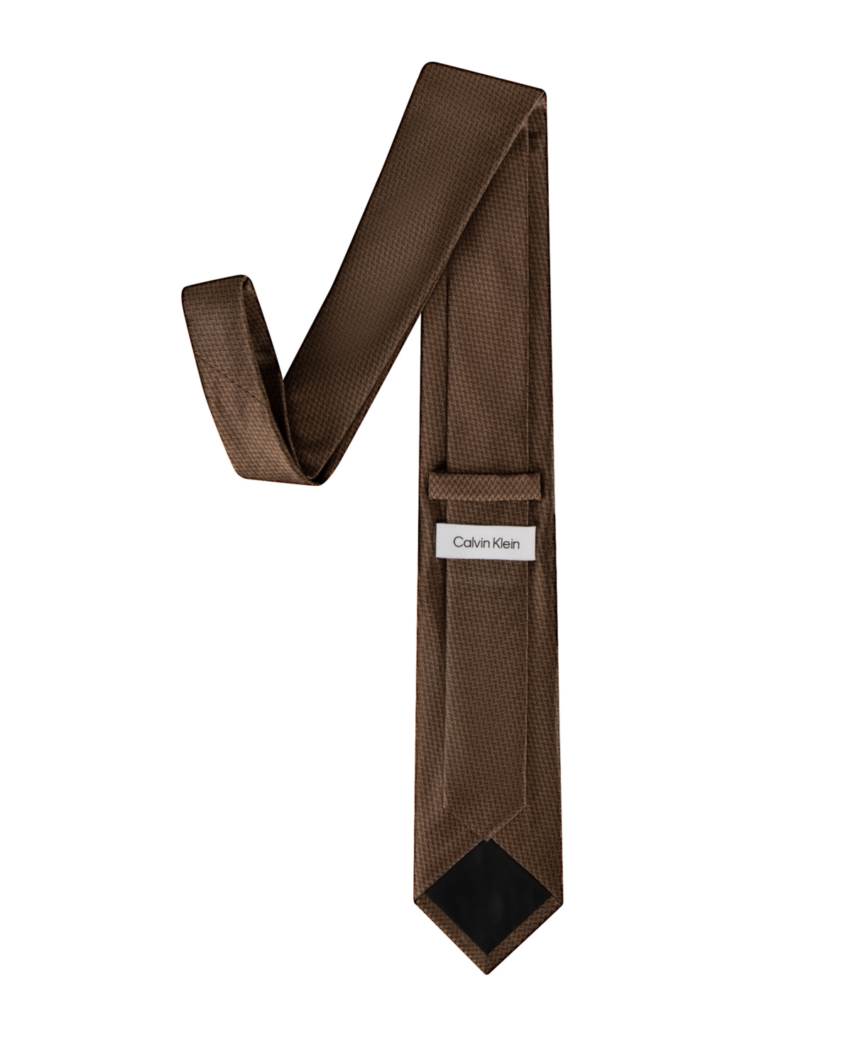 Calvin Klein Men's Harriet Herringbone Tie In Brown