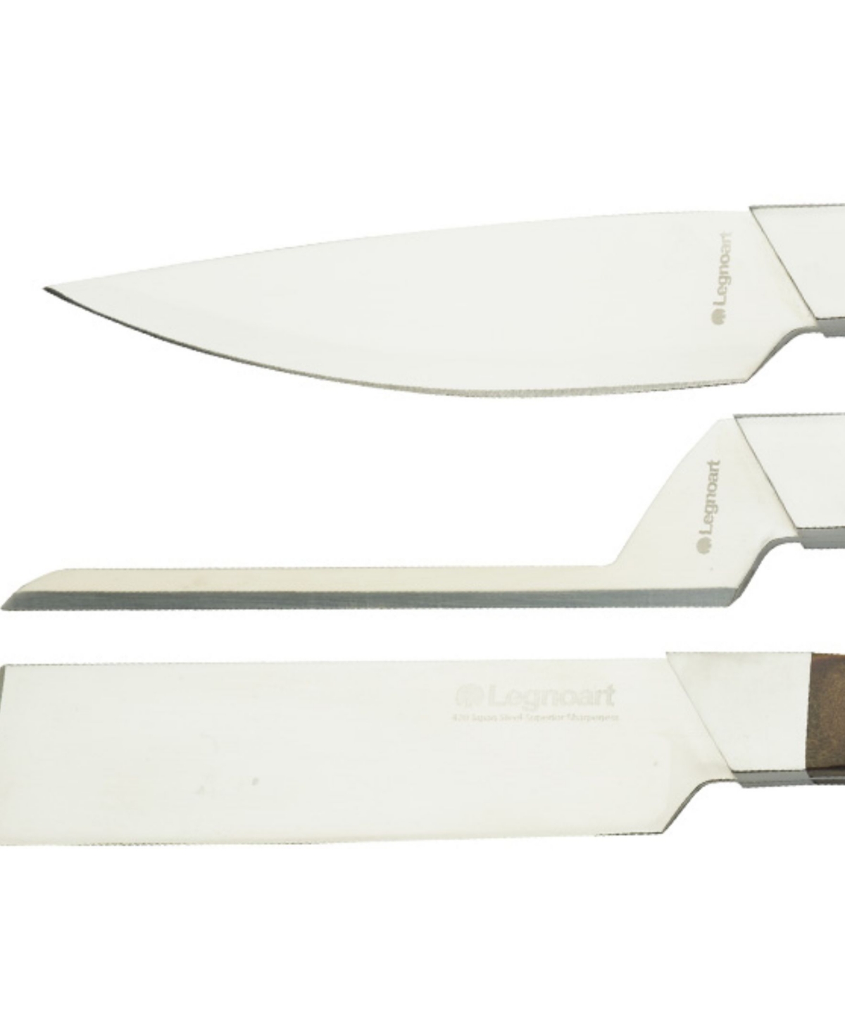 Legnoart Cheese Knife, Set Of 3 In Brown