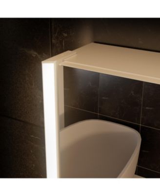 30x23inch LED Lighted Medicine Cabinet with Mirror, Dimmable, 3000K/5500K, Adjustable Shelf, Flat-Pack Design, Assembly Required (White