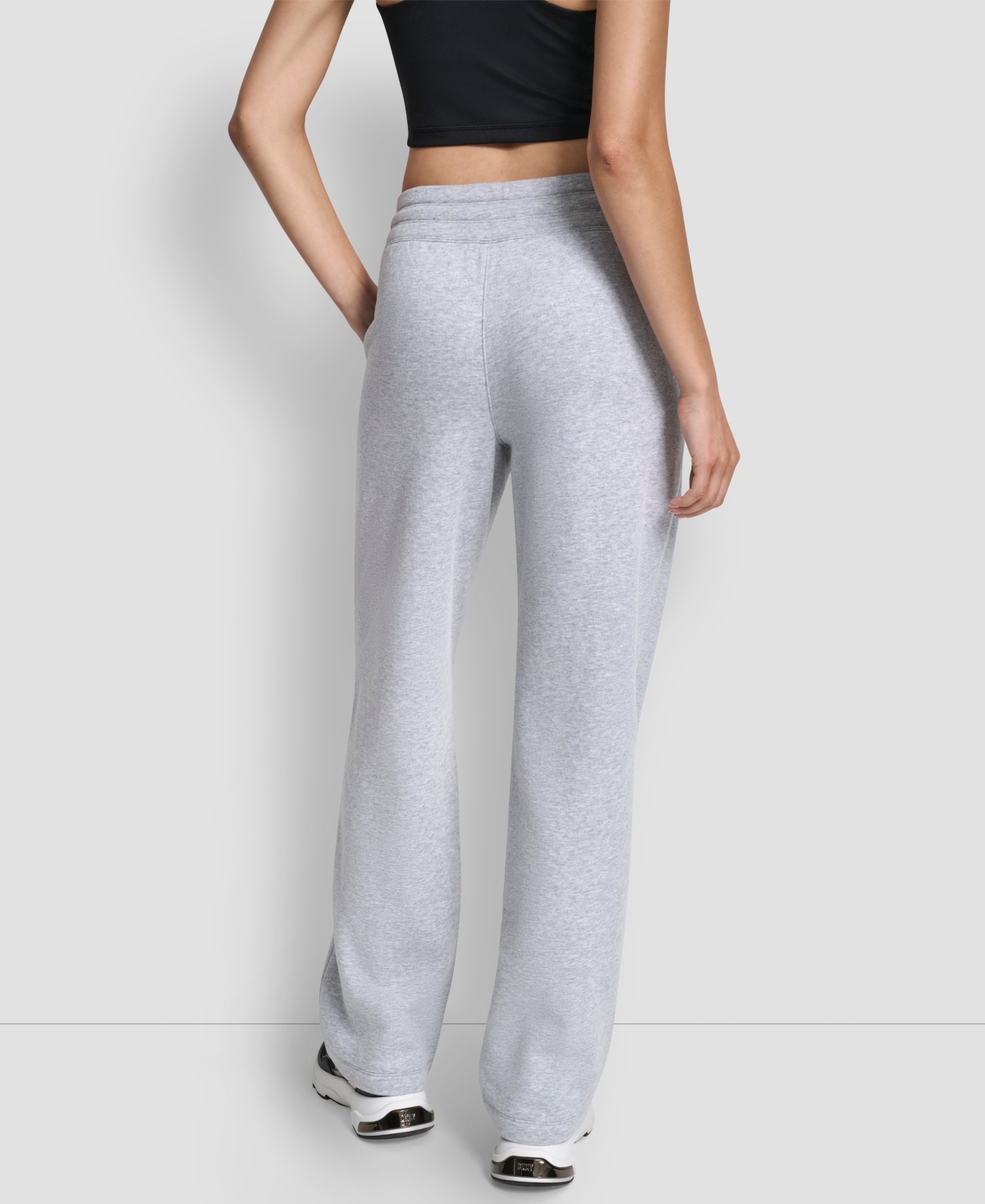Dkny Women's Sport Stacked Transfer Logo Track Pants In Gray