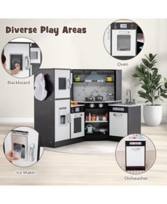 Kids Corner Pretend Kitchen Playset with Separated Washing Basin