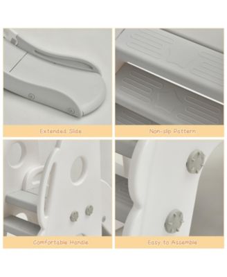 6 in 1 Toddler Slide and Swing Set with Ball Games