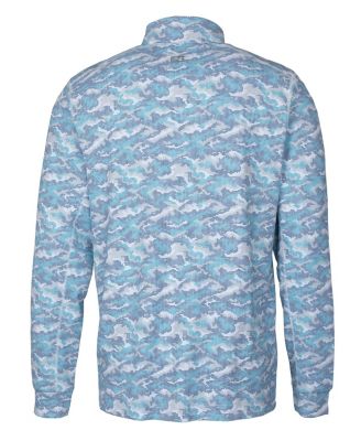 Big & Tall Traverse Camo Print Stretch Quarter Zip Pullover Jacket