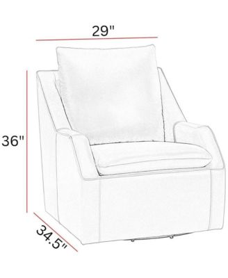 Asher - Steamboat Ecru Swivel Accent Chair