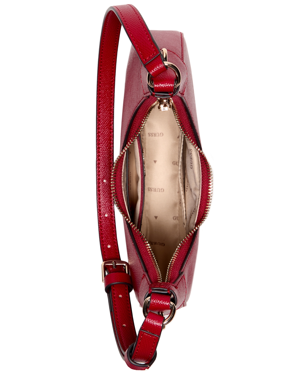 Guess Davina Small Shoulder Bag In Red