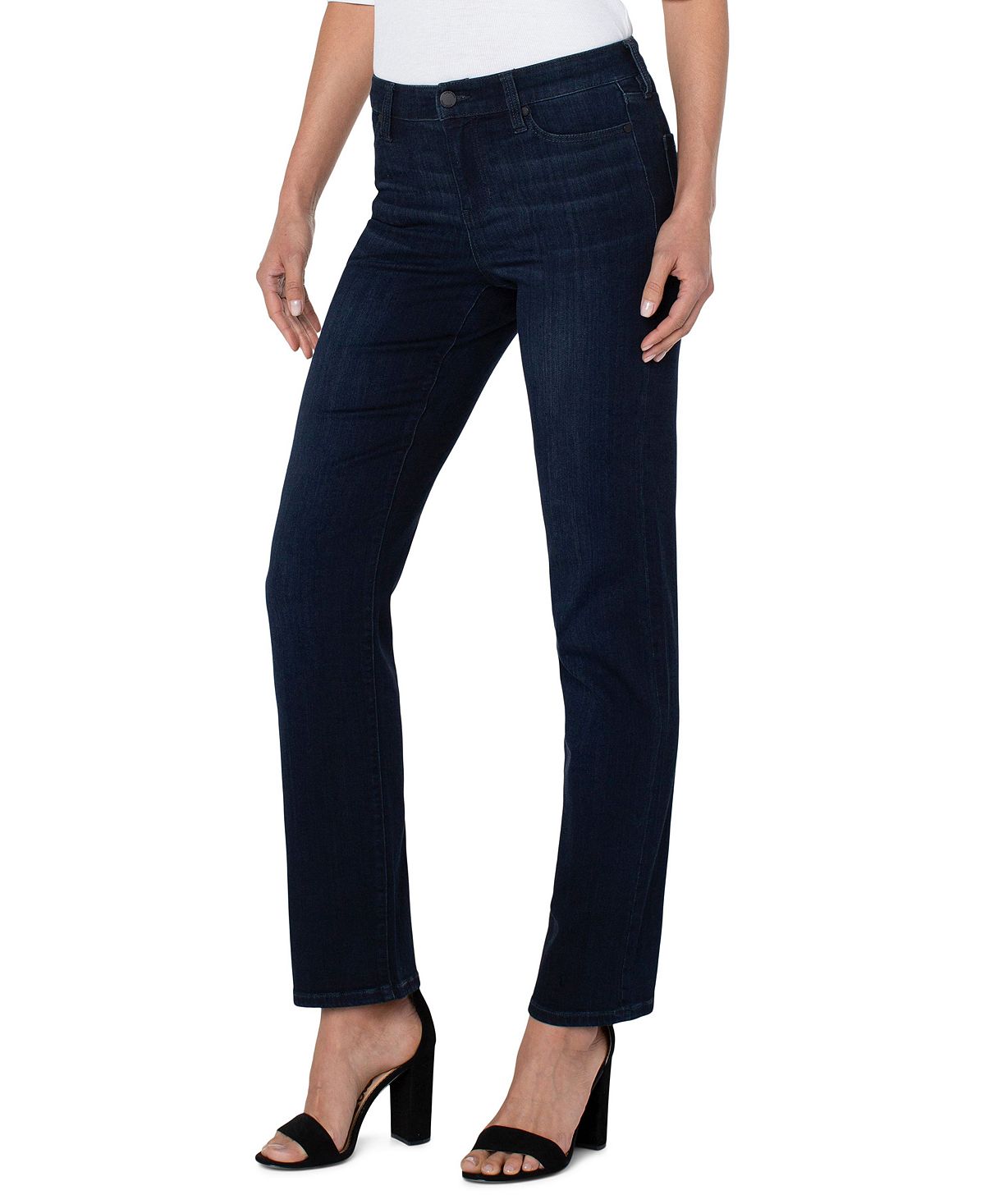 Liverpool Los Angeles Women's Petite Kennedy Straight Leg Jeans view 2 — MAYCSS fashion products