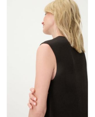 Women's Rib Knit Shell with Sequin Detail