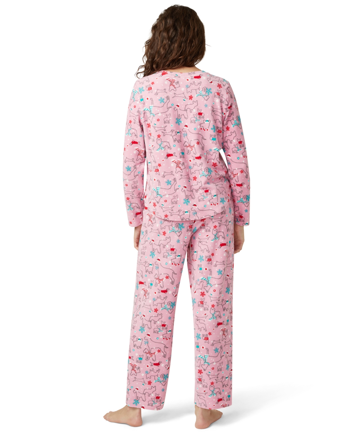 Hue Women's Waffle Fleece Pajama Set
