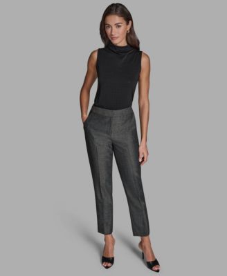 BCBG - Women's High-Rise Straight Novelty Pants