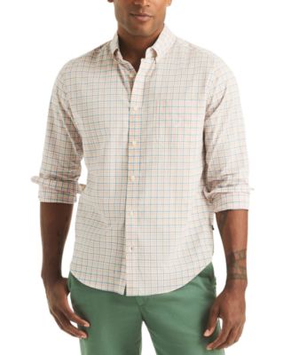 Men's Plaid Long-Sleeve Plaid Shirt