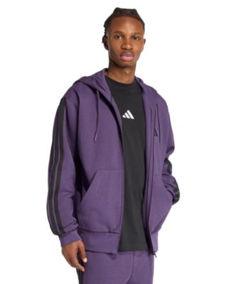 Men's Regular-Fit 3-Stripes Full-Zip Fleece Hoodie 